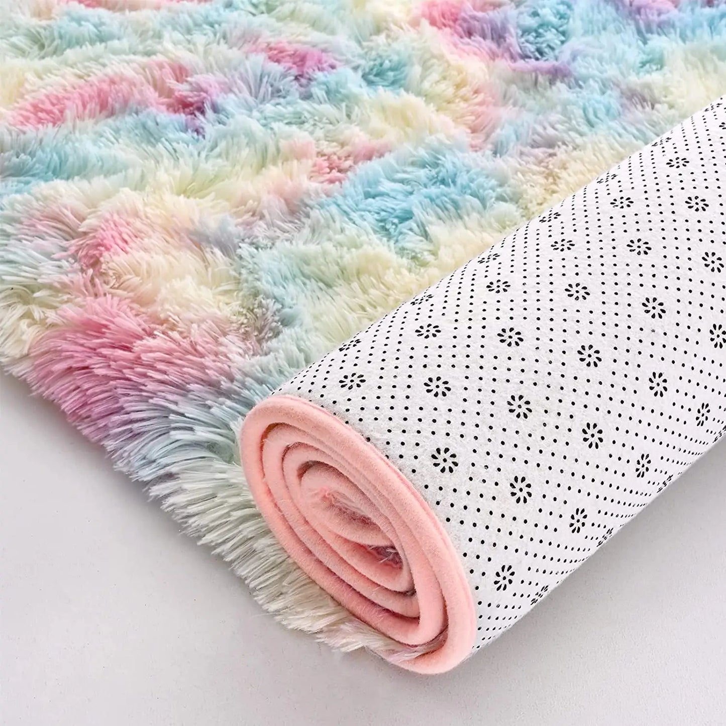 Fluffy Rainbow Rugs