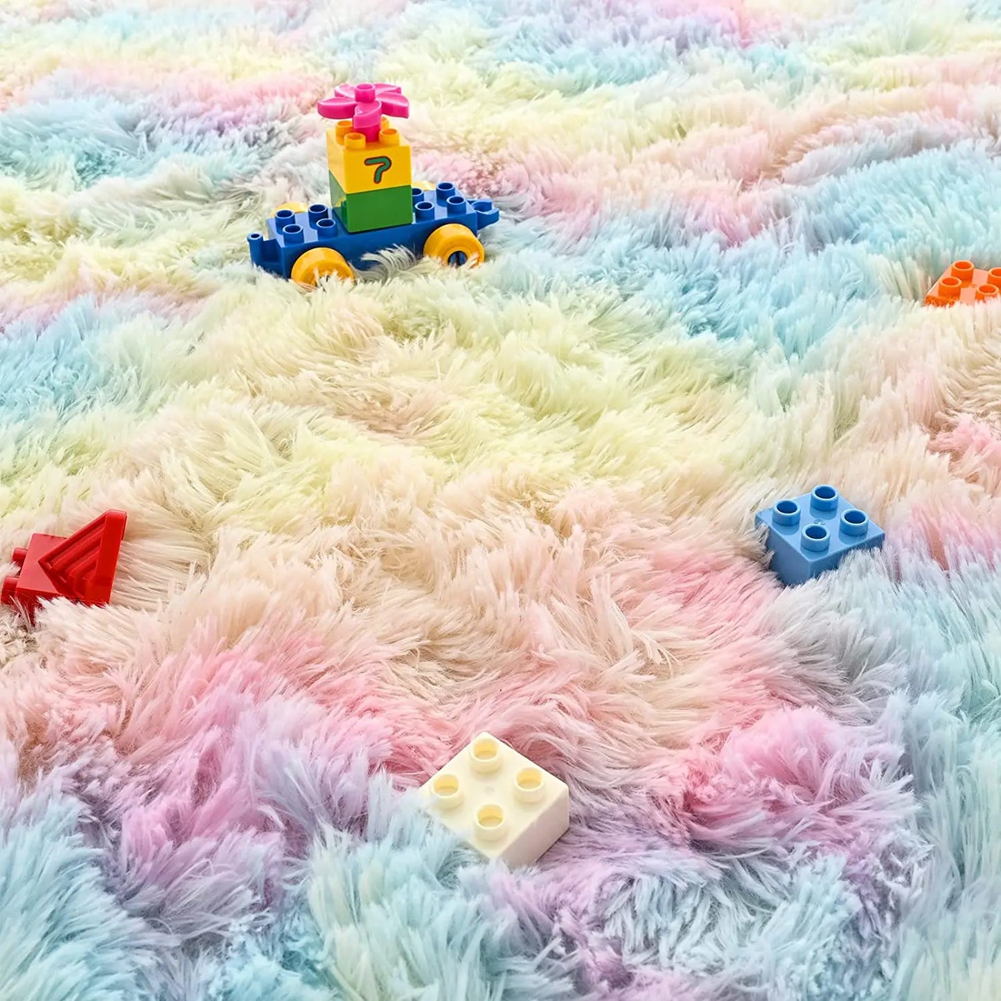 Fluffy Rainbow Rugs