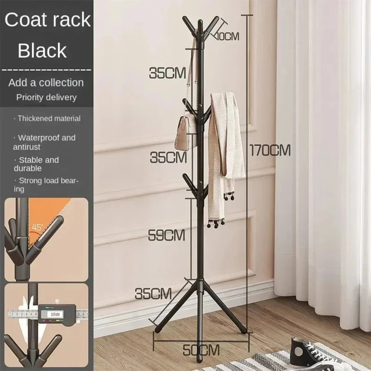Clothes and Hats Rack Floor To Floor