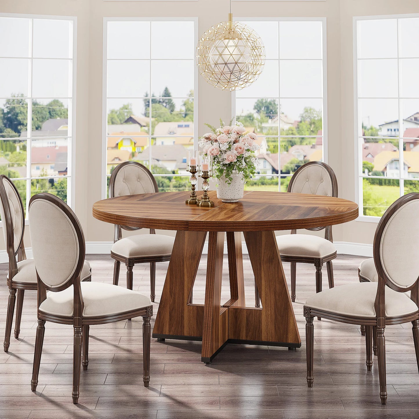 Round Dining Table for 4,