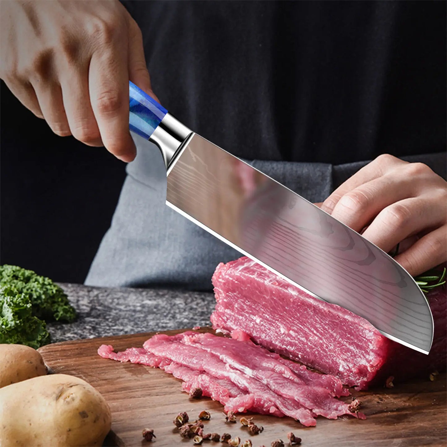 10 Pcs Japanese Chef Knife Set