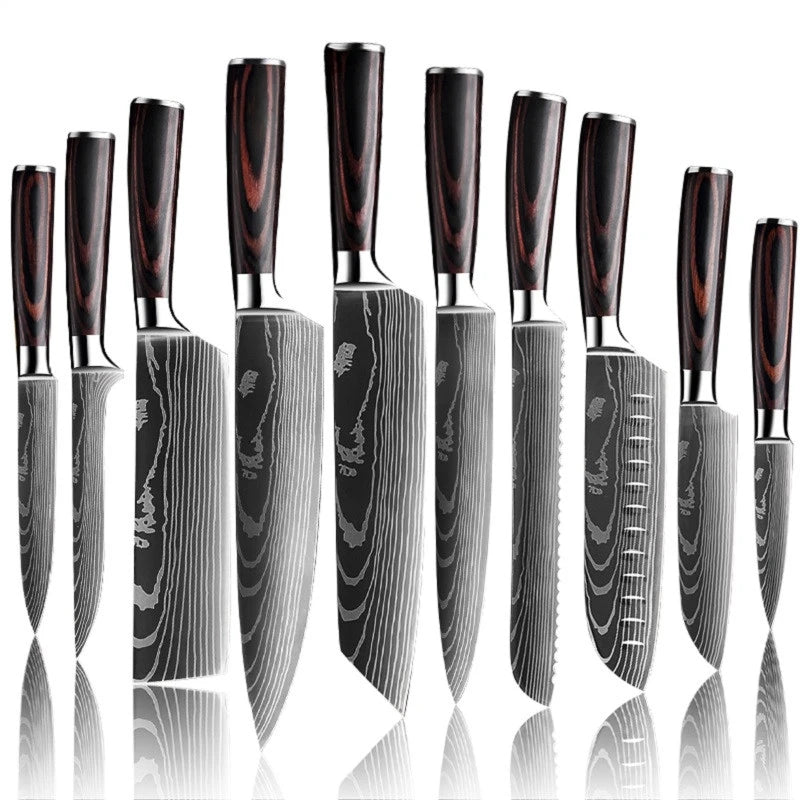10 Pcs Japanese Chef Knife Set
