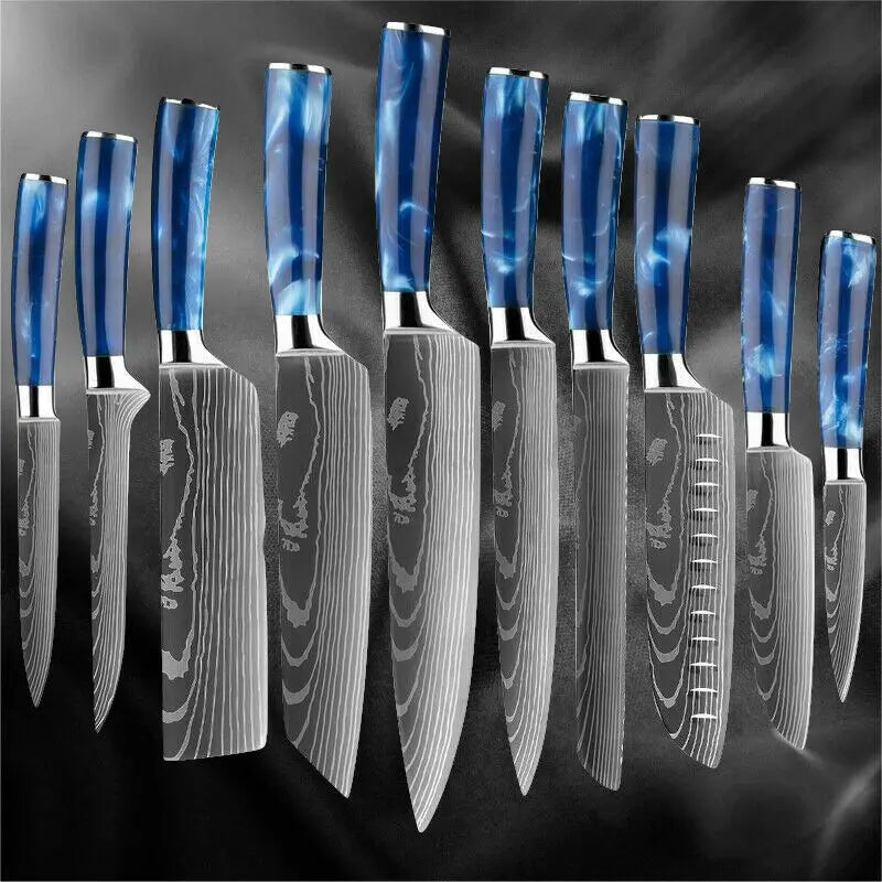 10 Pcs Japanese Chef Knife Set