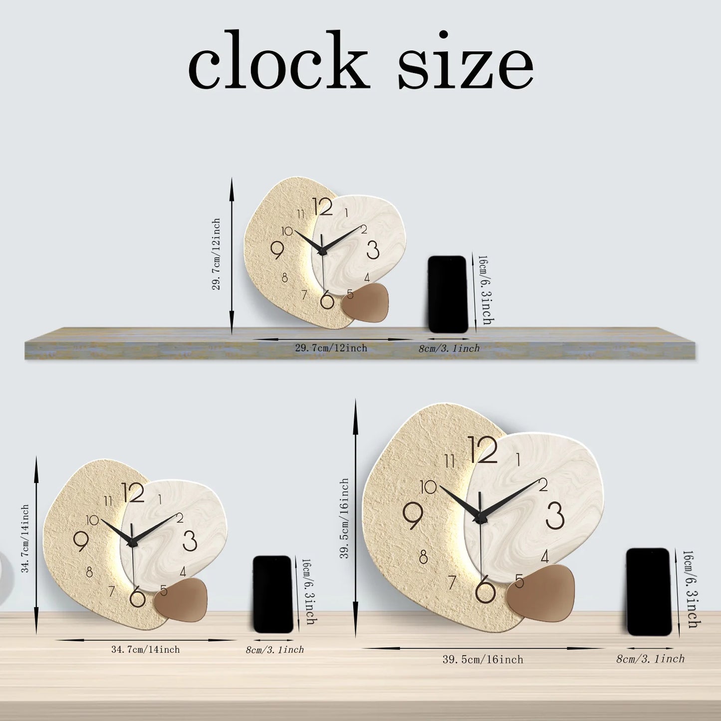Simple Wall Clock, Perfect for livingroom or diningroom. Adds some beauty to the wall