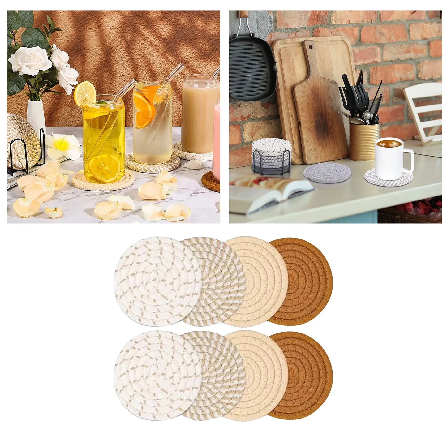 8 Piece Absorbent Drink Place Mats I