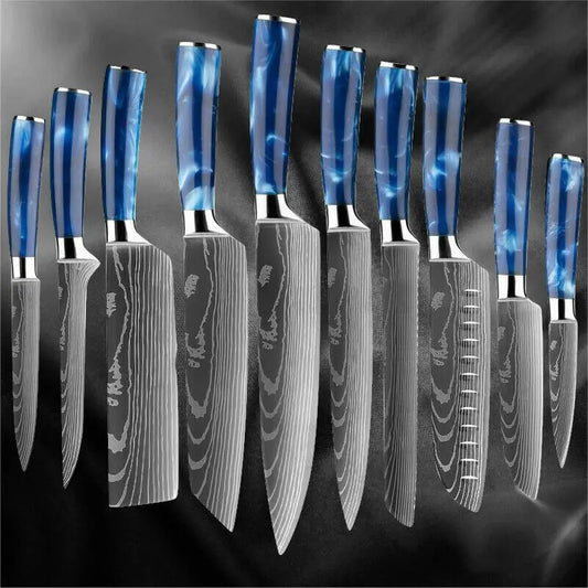 10 Pcs  Japanese Chef Knife Set