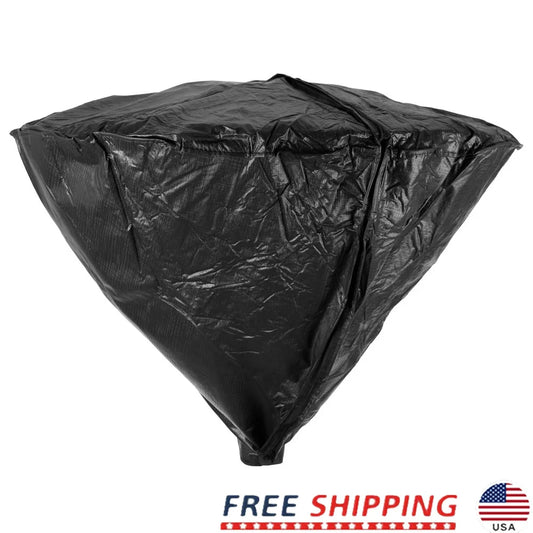 Heavy Duty Outdoor Patio Heater Head Vinyl Cover Weather Resistant Felt Lined Zipper Closure Protective Cover Garden Use